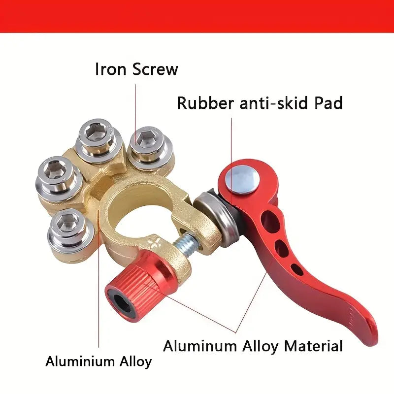 مشبك طرف بطارية السيارة سريع الفك (زوج واحد)