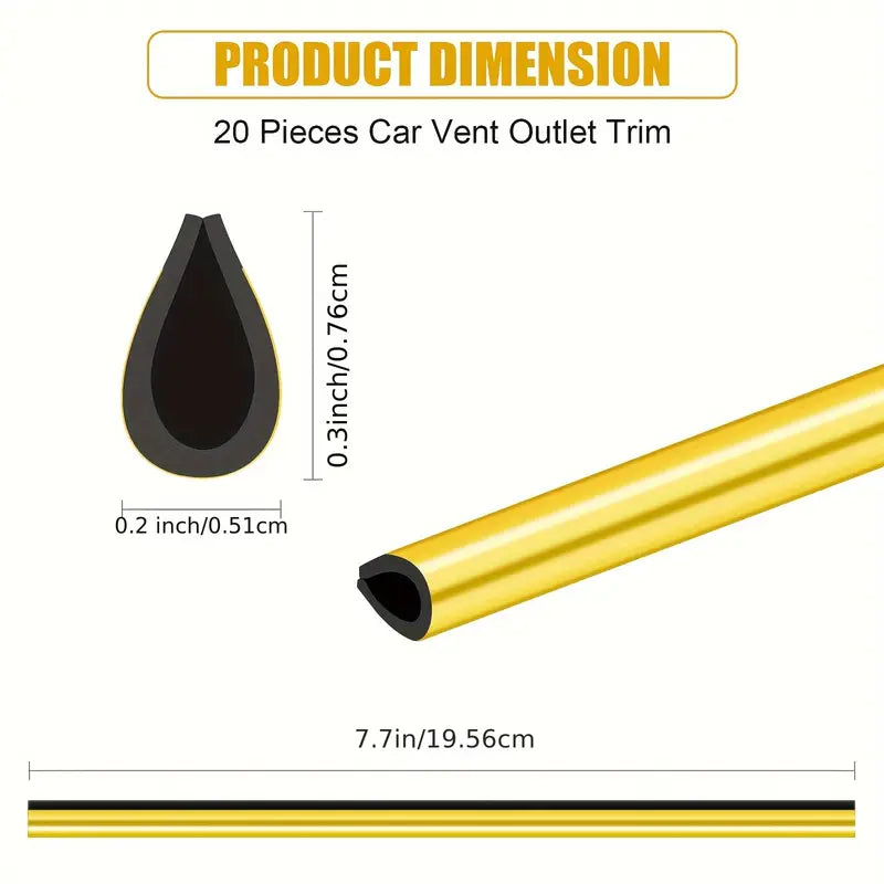 Car Air Conditioner Air Outlet Decorative Strips(20 pcs)