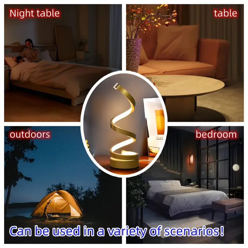 مصباح طاولة LED حلزوني