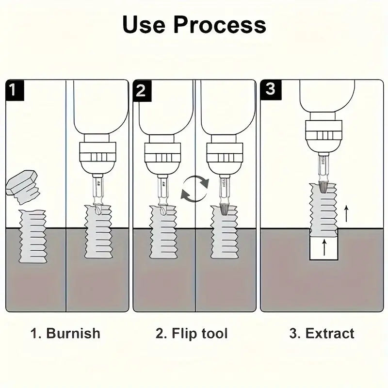 10pcs Damaged Screw Extractor