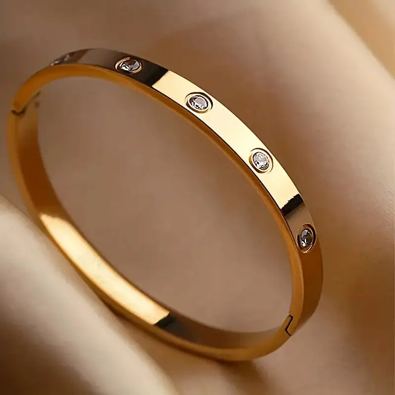 Titanium Steel 18K Gold Plated Bracelet