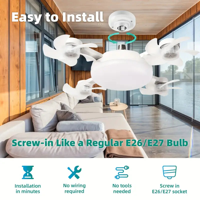 Smart Drone Ceiling Fan Light