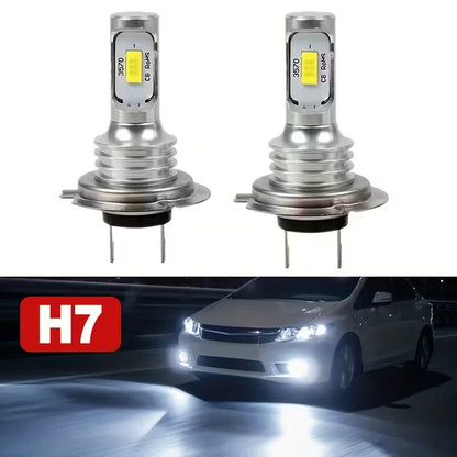 H7 LED White 6000K Headlight Bulbs
