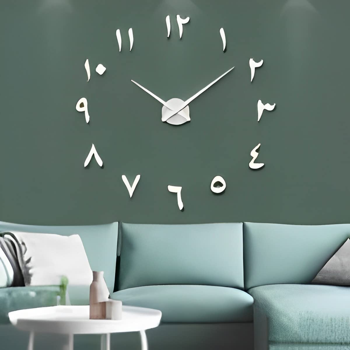 Large DIY Wall Clock with Eastern Arabic Numerals