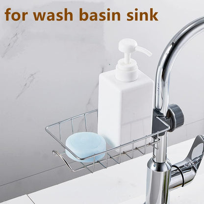 Adjustable Stainless Steel Faucet Shelf