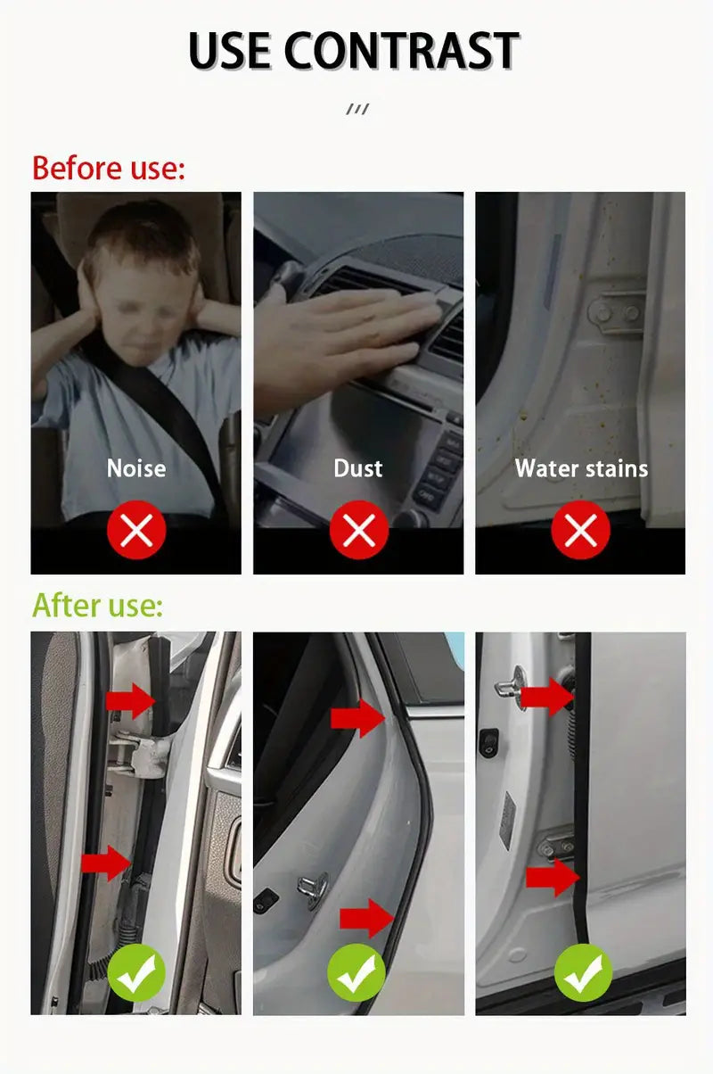 Car Door Edge Seal Strip(2 Pcs)