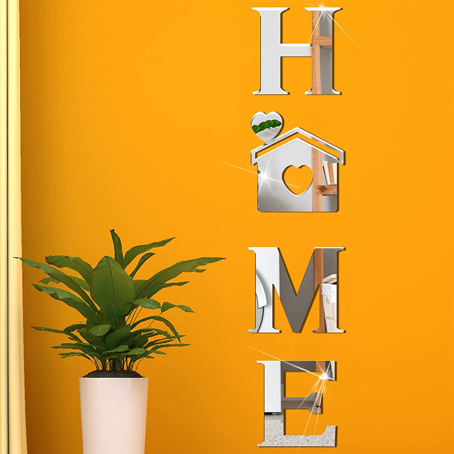 3D Acrylic Home Sign Letters Mirror Wall Stickers