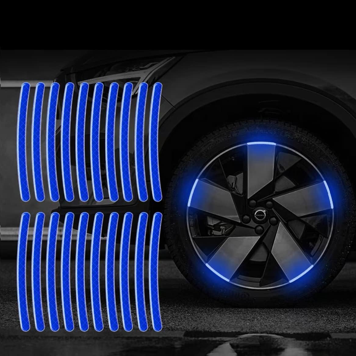 Reflective Car Wheel Stickers(20 pcs)