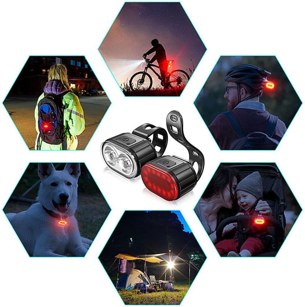 LED Rechargeable Bike Headlight And Taillight