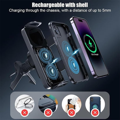 Car Auto Rotating Phone Holder with 15W Wireless Charger