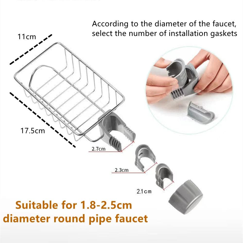 Adjustable Stainless Steel Faucet Shelf