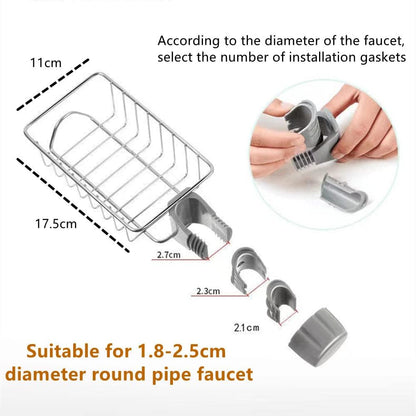 Adjustable Stainless Steel Faucet Shelf