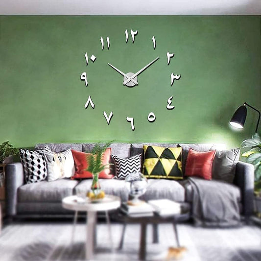 Large DIY Wall Clock with Eastern Arabic Numerals