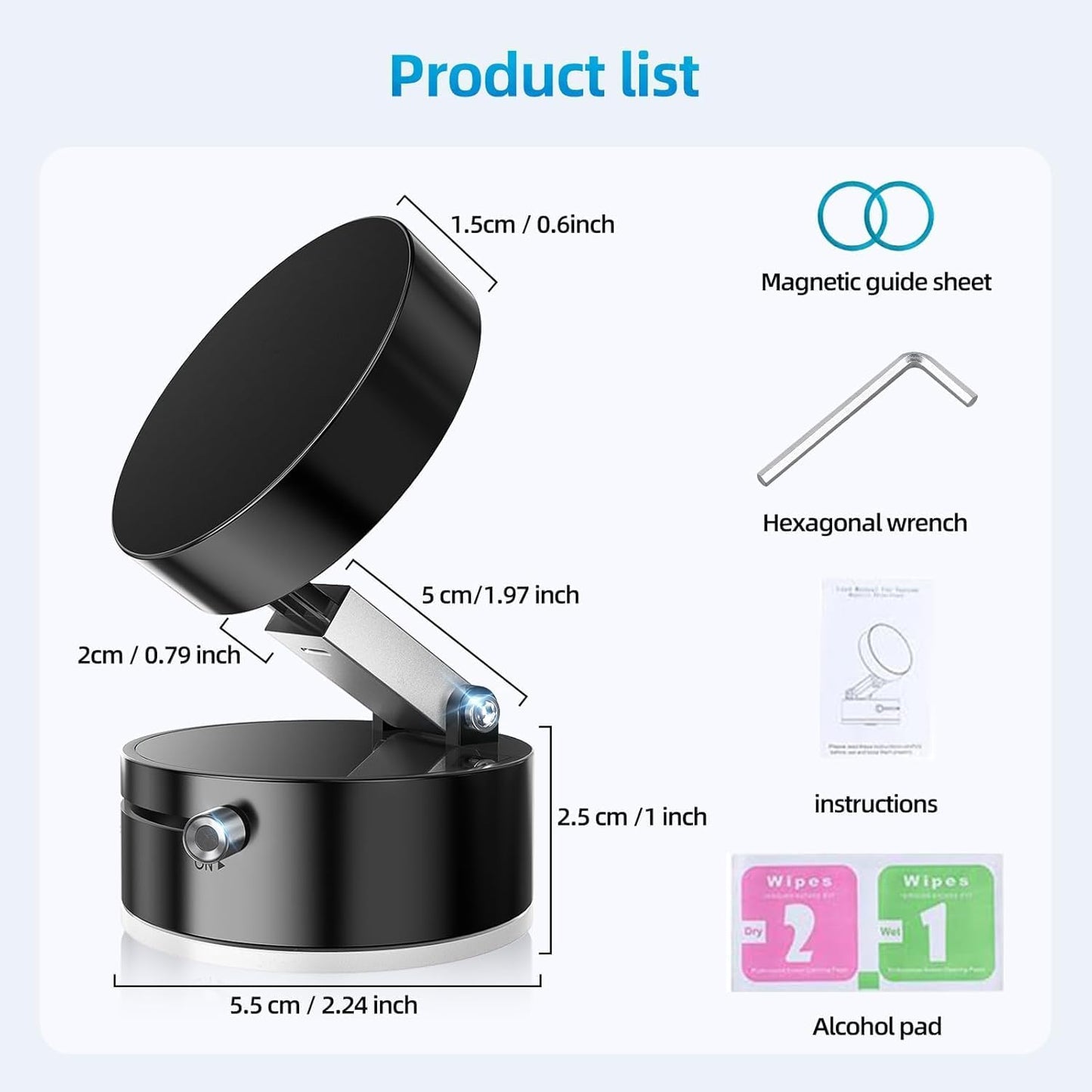 Vacuum Suction Magnetic Phone Holder