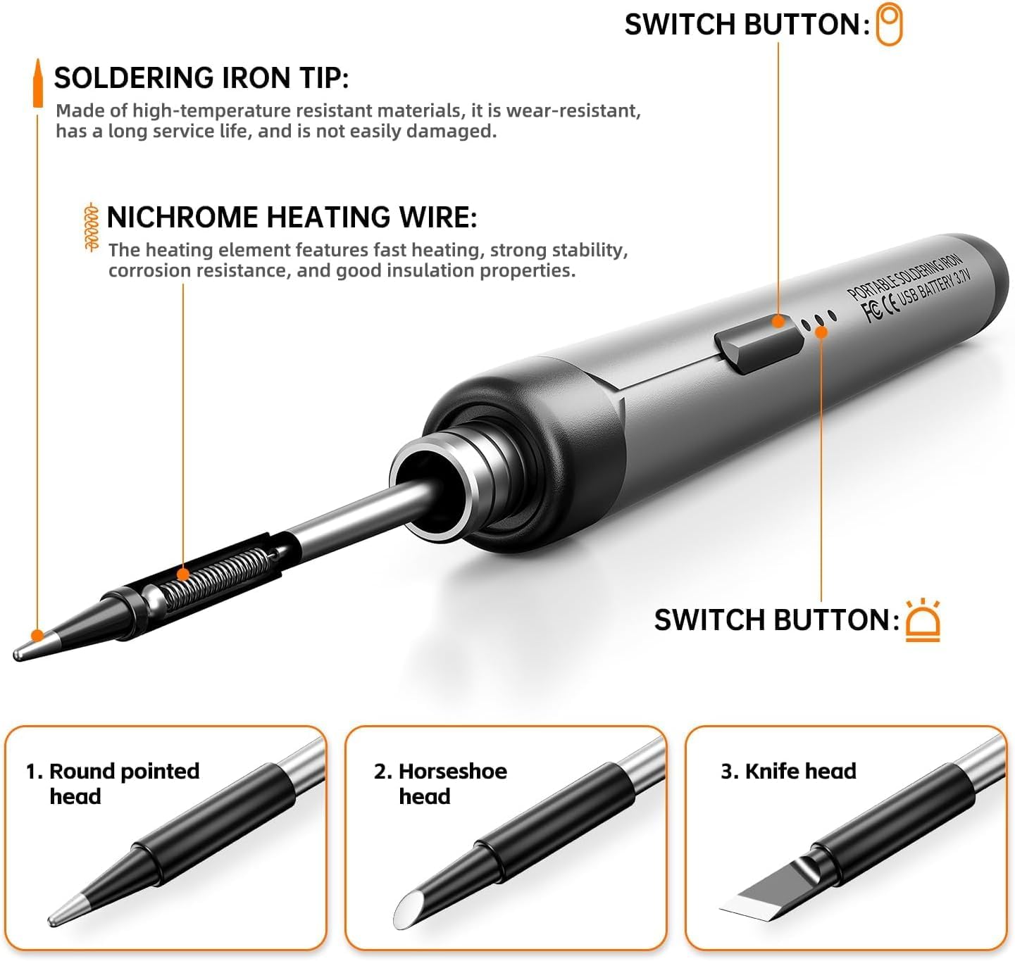 Rechargeable Soldering Iron Kit