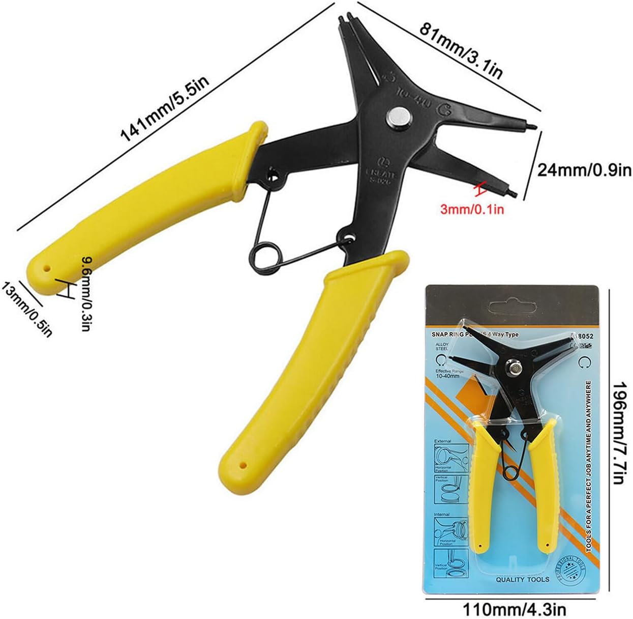 2 in 1 Snap Ring Pliers