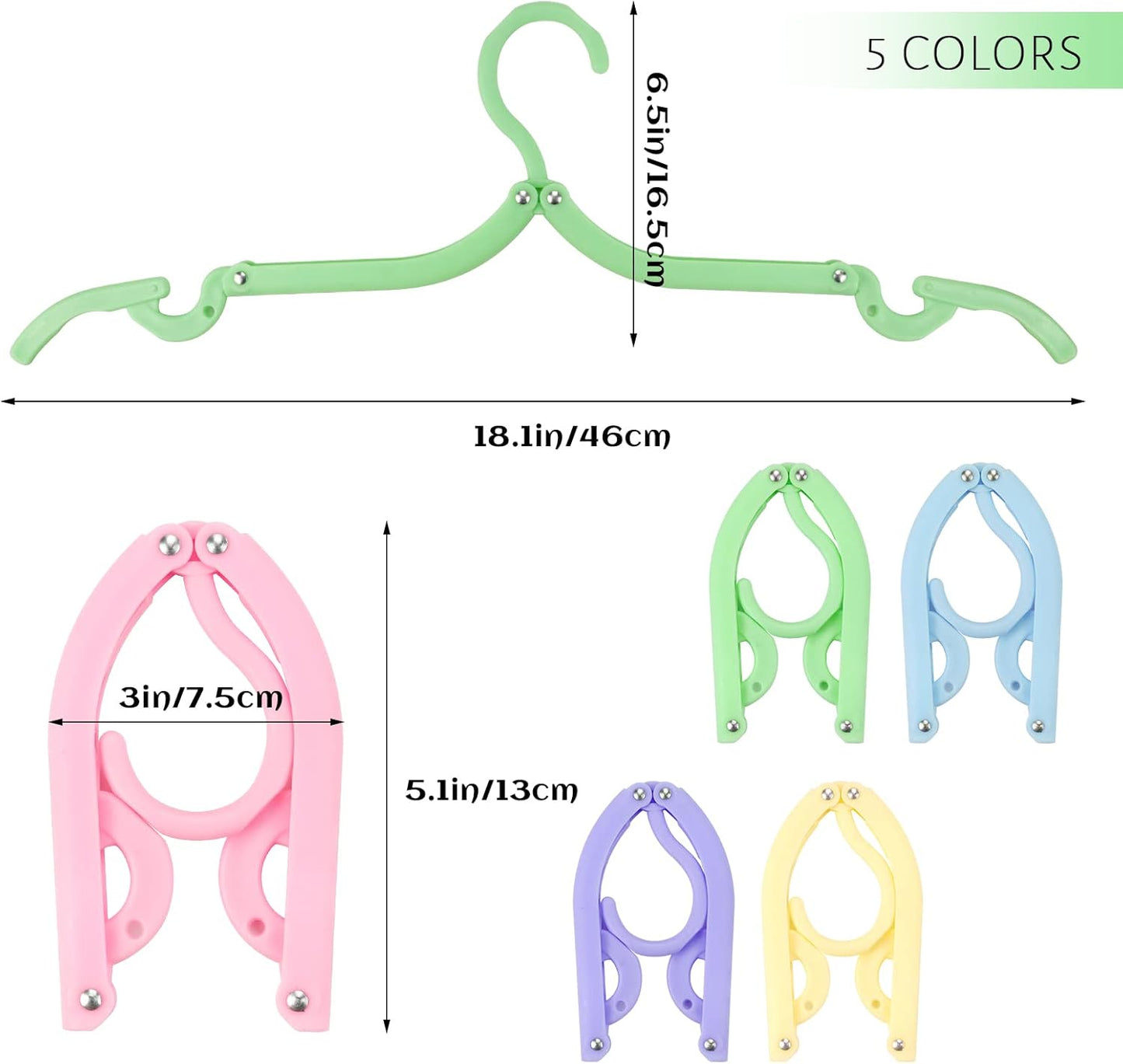 Folding Clothes Hangers-Mix Colors(10 pcs)