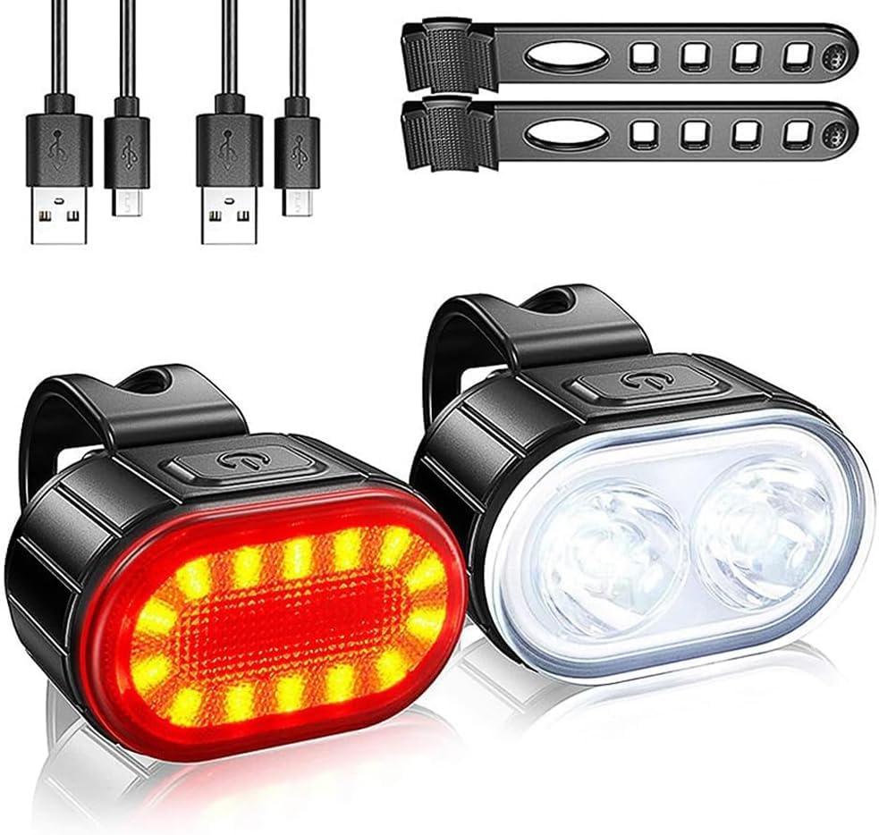 LED Rechargeable Bike Headlight And Taillight