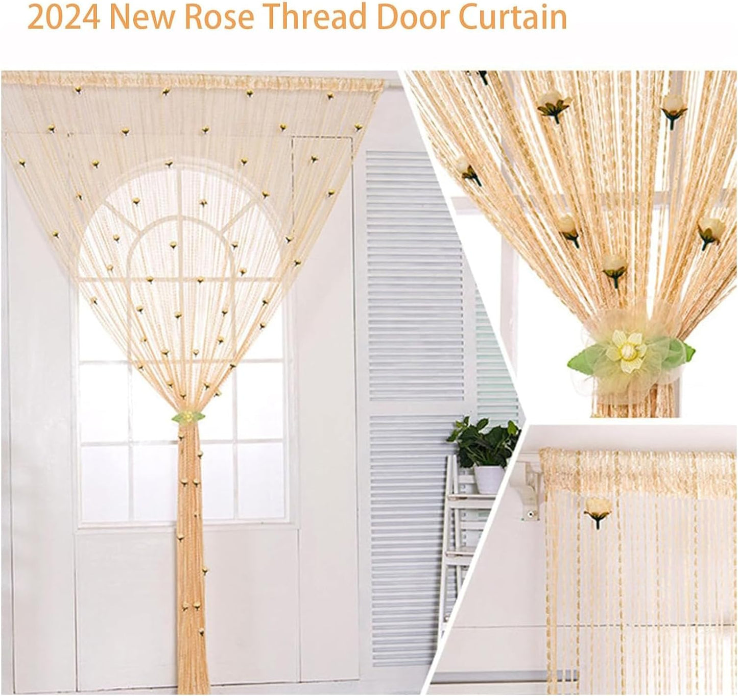 Rose Thread Door Curtain