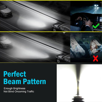 H7 LED White 6000K Headlight Bulbs