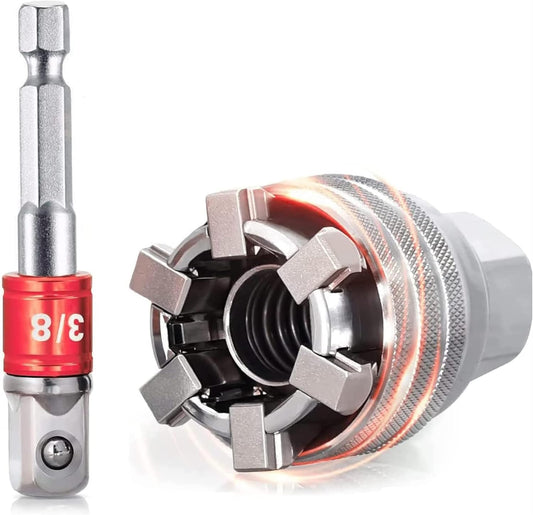 Universal Adjustable Socket Wrench with Adapter