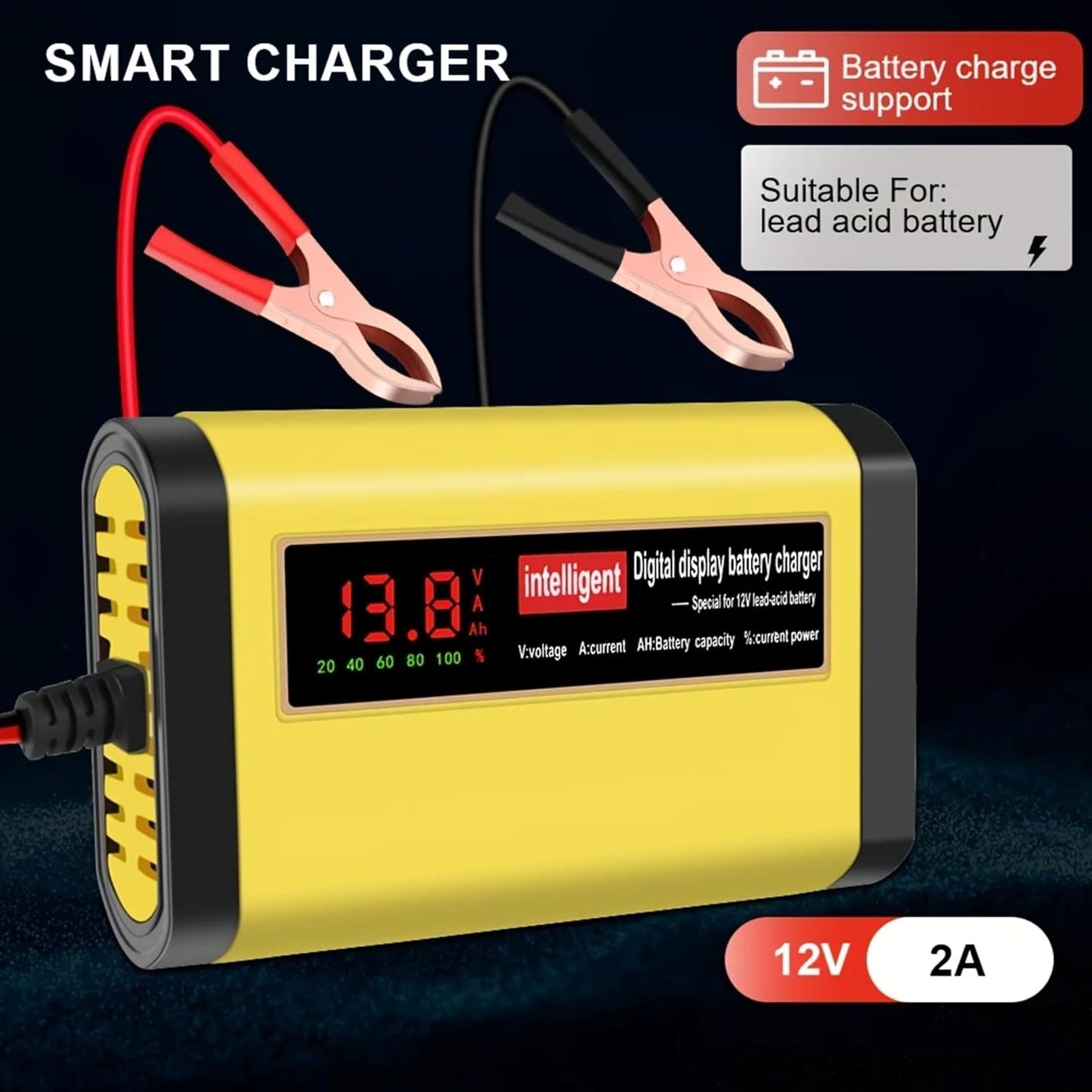 Automatic 12V 2A Car Battery Charger