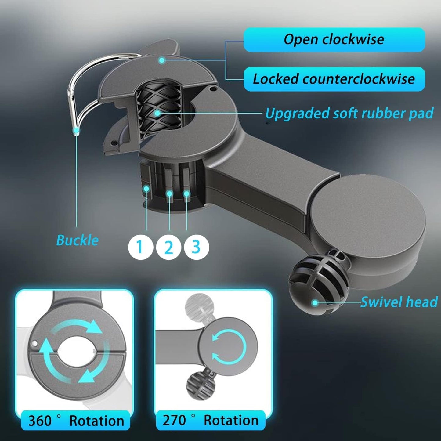 USB Car Dual-Head Rear Ventilation Fan