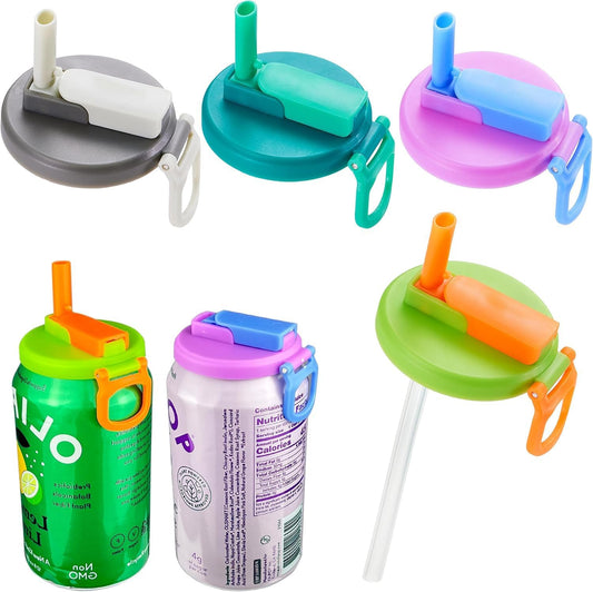 Soda Can Lids With Straws(4 pcs)
