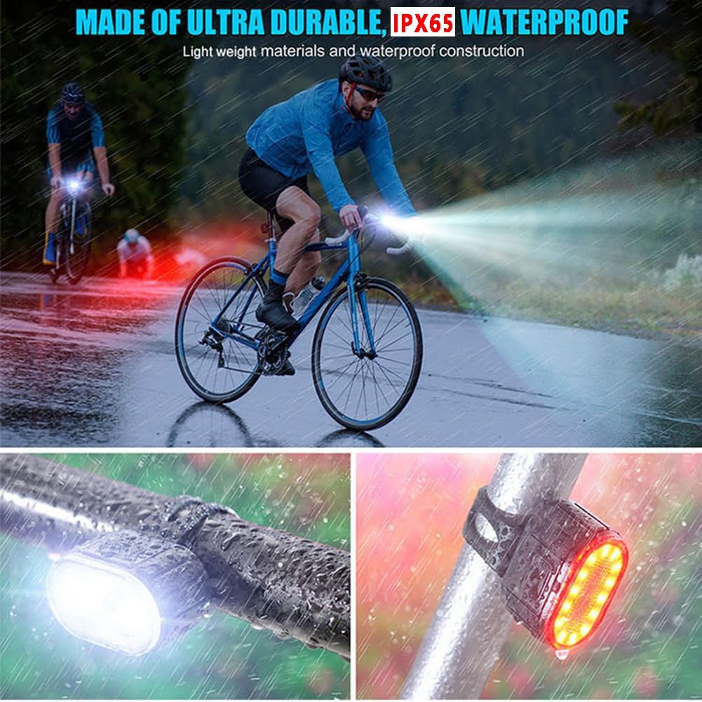 LED Rechargeable Bike Headlight And Taillight