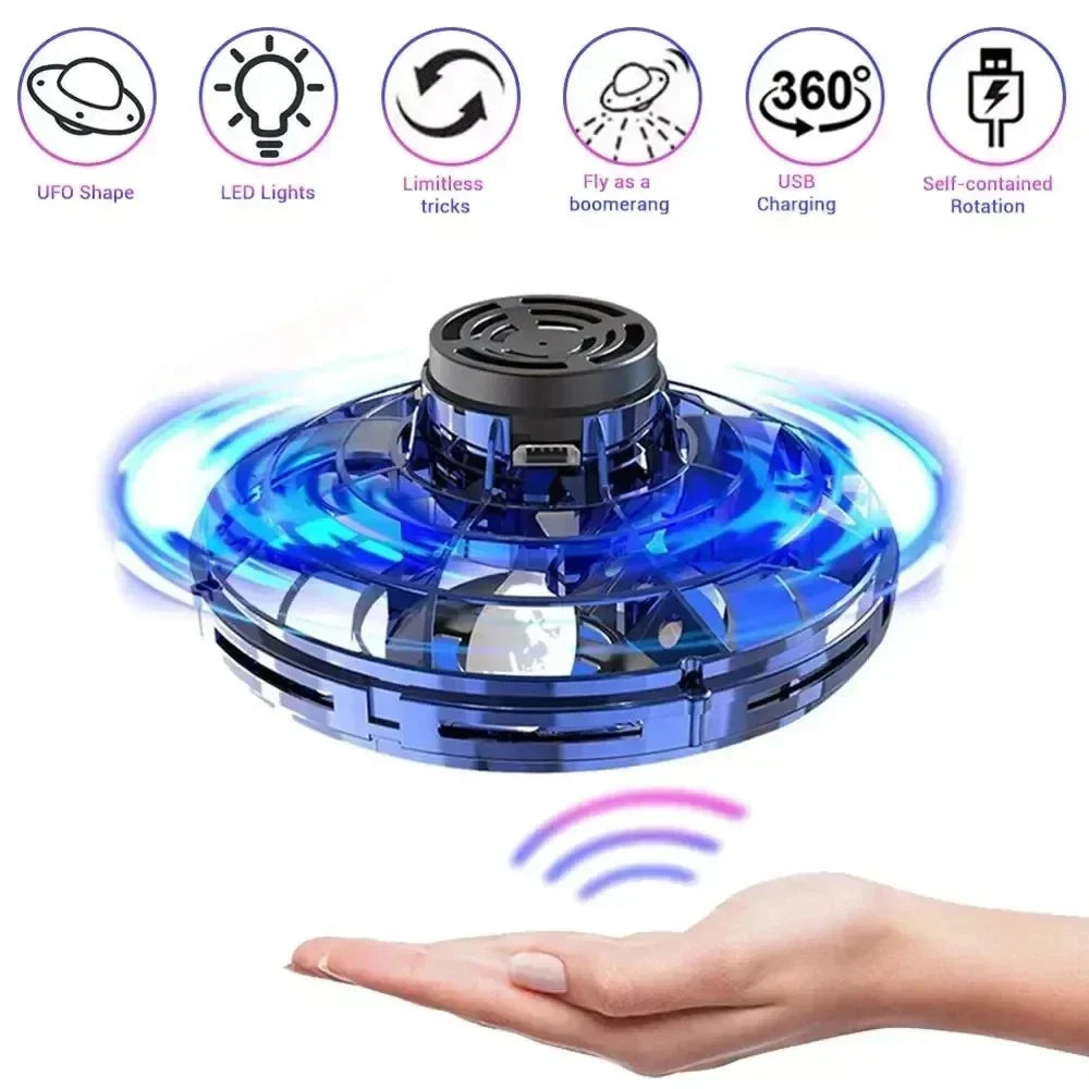 Flying Helicopter Spinner LED UFO Toy