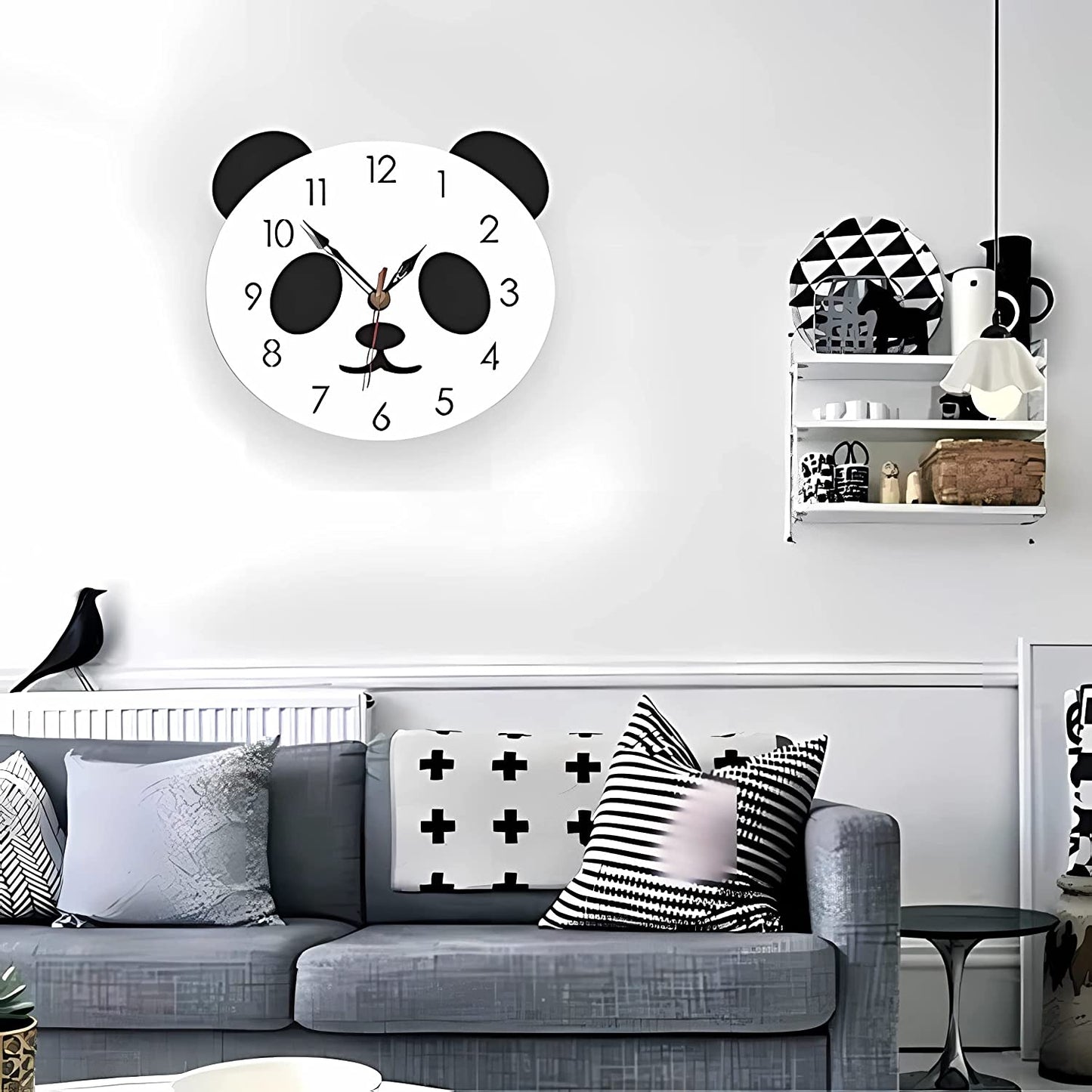 Cheerful Panda Wall Clock