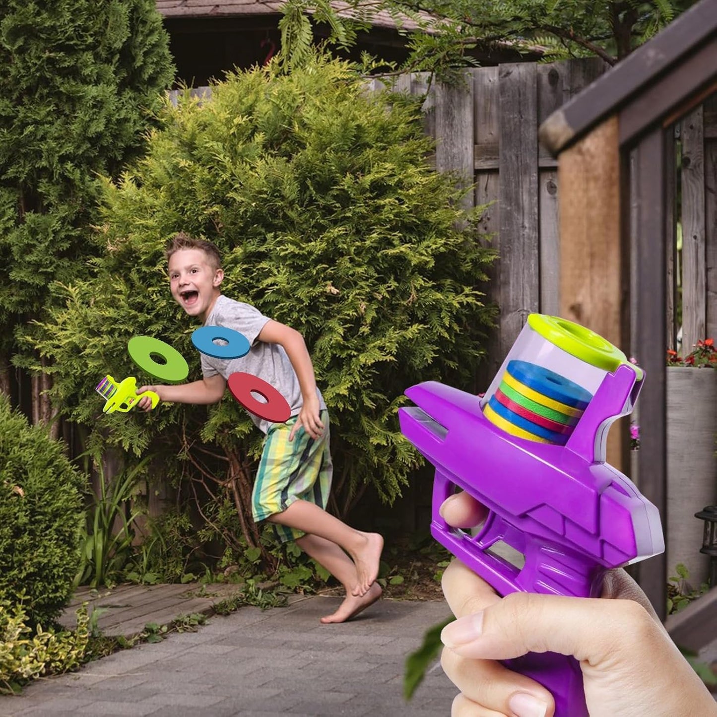 Colorful Foam Disc Launcher Toy(2 pcs)