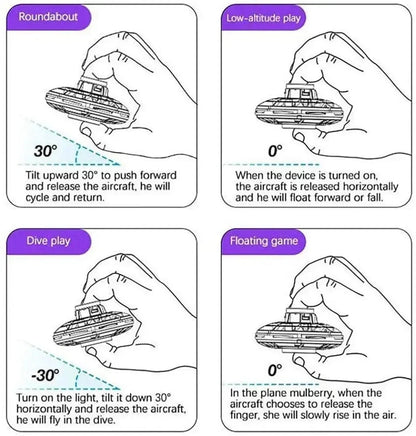 Flying Helicopter Spinner LED UFO Toy