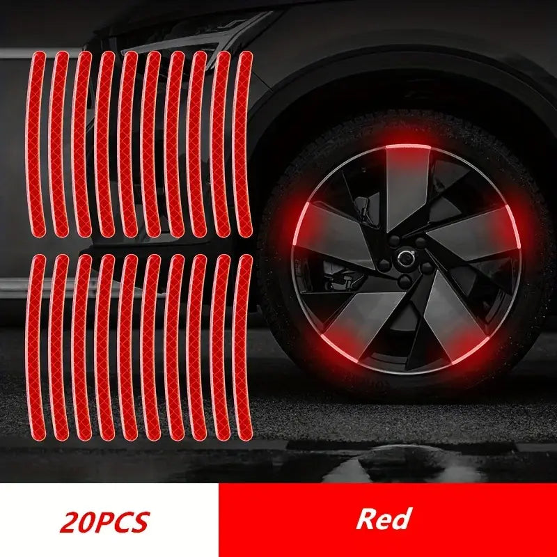 Reflective Car Wheel Stickers(20 pcs)