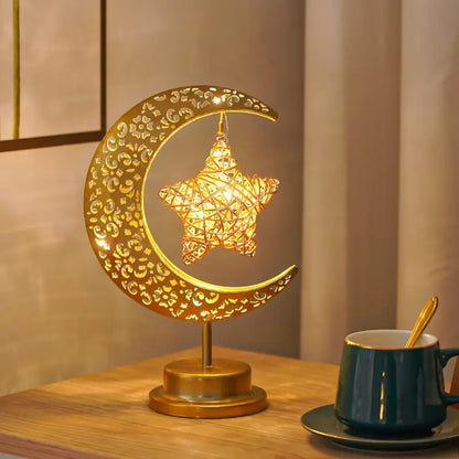 Ramadan Moon Star Iron Table Lamp