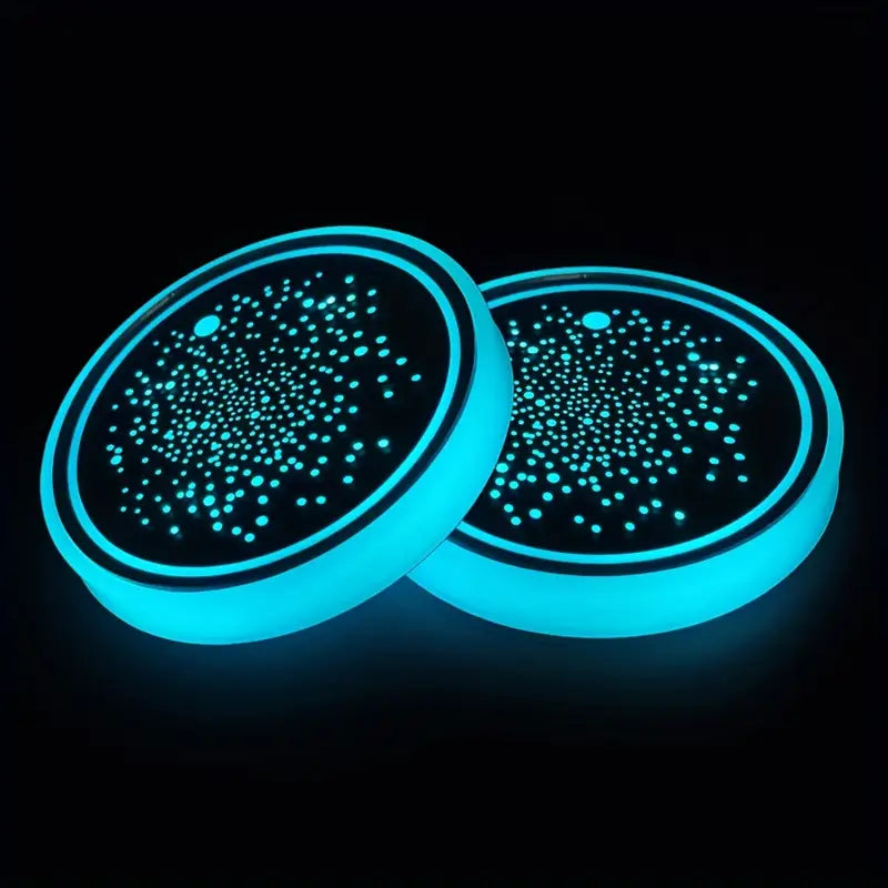 Rechargeable LED Light Mat for Car Cup Holders(2 Pcs)